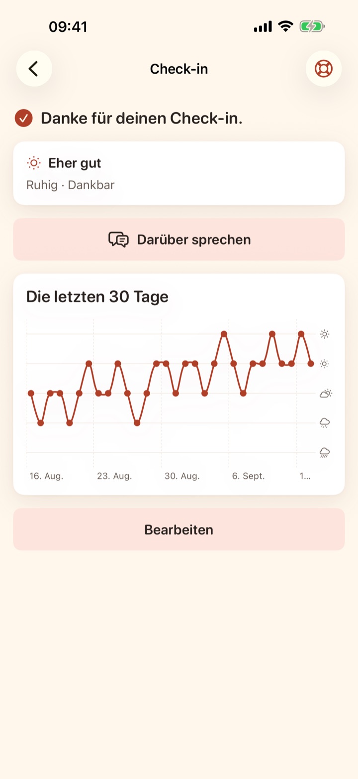 Check-in: „Wie geht es dir heute?